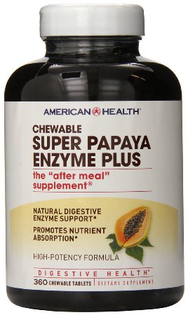 American Health Multi-Enzyme Plus, Super Papaya, 360 Count