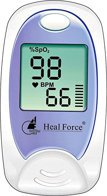 Heal Force Prince 100-A Finger Pulse Oximeter to monitor SpO2 & PR at home or anywhere
