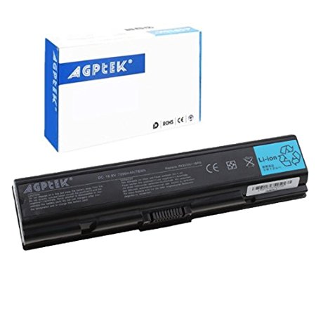 AGPtek 9cell 7200mAh Replacement Battery For Toshiba Satellite A200 A205 A210 A215 A300 A305 A355D L200 L305 M200 Pro A200 L300D Series Laptop Battery PABAS174 PA3534U-1BAS PA3534U-1BRS PA3535U-1BAS PA3535U-1BRS PABAS098 PABAS099 series laptop