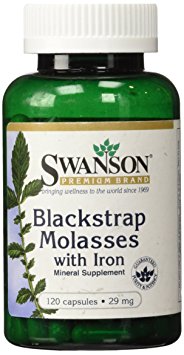 Swanson Blackstrap Molasses with Iron 29 mg 120 Caps