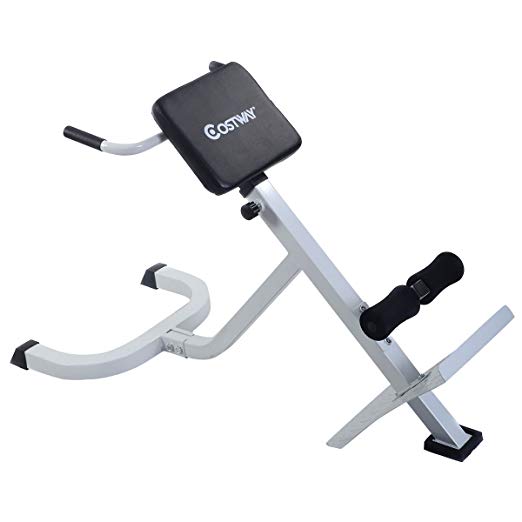 Goplus Fitness Hyperextension Bench Back Abdominal Exercise Workout