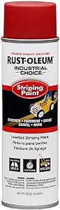 Rust-Oleum 1665838 S1600 System Inverted Striping Paint, 18-Ounce, Red