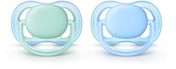 Philips Avent Ultra Air Pacifier, 0-6 months, blue/green, 2 pack, SCF244/20