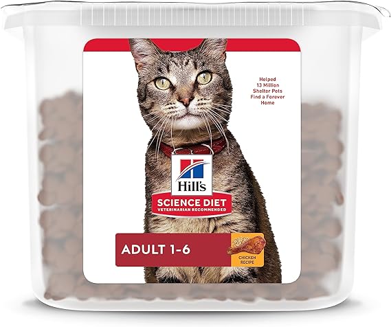 Hill's Pet Nutrition Science Diet Dry Cat Food, Adult, Chicken Recipe, 20 lb. Pantry Pack