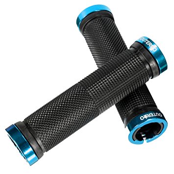 OUTERDO New Handlebar Grips Bicycle MTB BMX Road Mountain Bike Handle Double Lock on Locking Aluminum Grips