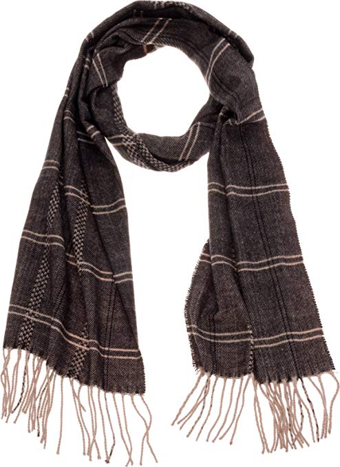 SilverHooks Soft & Warm Plaid Cashmere Scarf w/ Gift Box