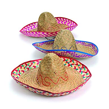 Fun Express Adult Embroidered Fiesta Sombreros Hat (1 Dozen)