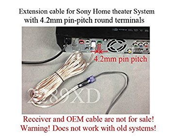 12ft speaker extension cable/wire/cord for select Sony Home Theater system with 4.2mm pin-pitch round terminals