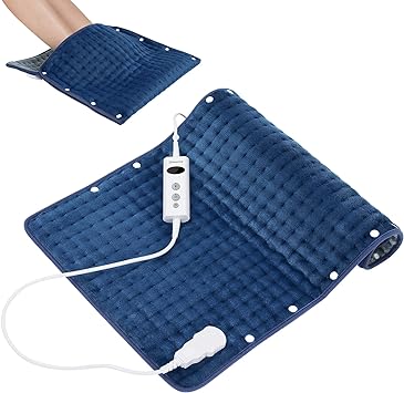 DISUPPO Heat Pad & Foot Warmer 2 in 1, Electric Heating Pad for Cramps, Neck and Shoulders, Heated Pad with 10 Heat Levels, 10-90 Min Timer Auto-Off, Sore Muscle Relief, Machine Washable