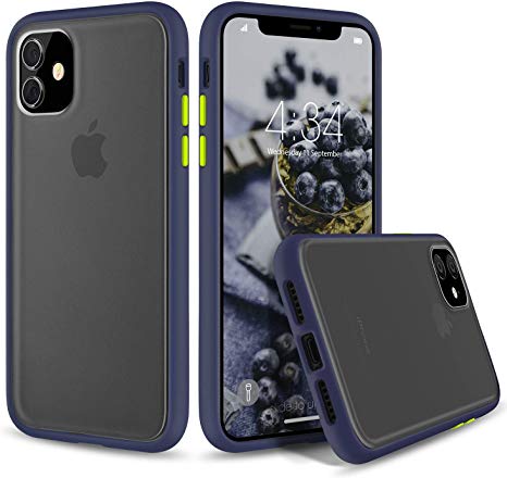 abitku iPhone 11 Matte Case, Translucent Matte [Shockproof and Anti-Drop Protection] Cover Frosted Case for iPhone 11 6.1 inch 2019 (Blue)