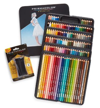 Prismacolor Premier Colored Pencils, Soft Core, 132 Pack (4484) with Premier Pencil Sharpener (1786520)