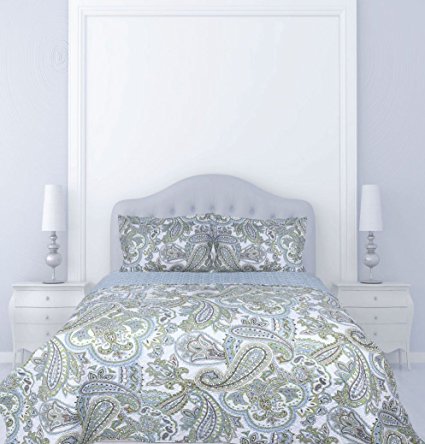 Dainty Home Paisley 3 Piece Quilted Reversible Bed Spread with Cotton Filling, Queen