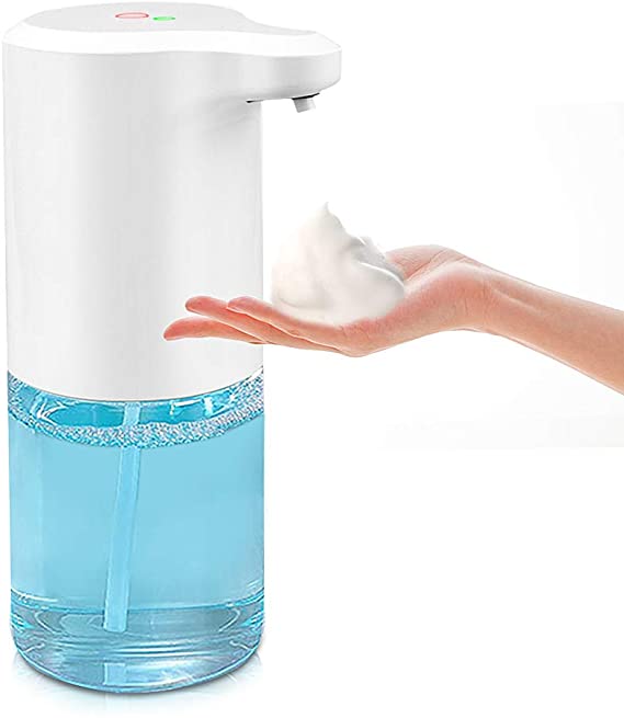 mixigoo Automatic USB Rechargeable Soap Dispenser - Touchless Sensor 350ML Liquid Soap Dispenser IP65 Waterproof, Anti-Leakage Electric Soap Dispenser for Kids,Adults, Kitchen