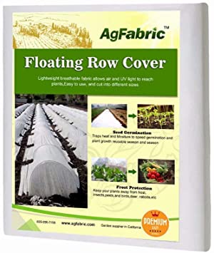 Agfabric Plant Cover Freeze Protection Floating Row Cover for Winter Cold Weather Protection Season Extension (0.55oz,8x24ft)