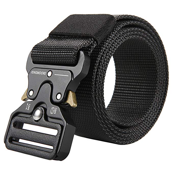 Men's Tactical Belt Heavy Duty Webbing Belt Adjustable Military Style Nylon Belts