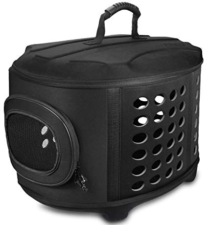 FRiEQ 23-Inch Large Hard Cover Pet Carrier - Pet Travel Kennel for Cats, Small Dogs & Rabbits