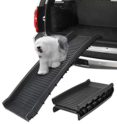 ZENY Bi-Fold Pet Ramp for Dog and Cat Ramp Great for Trunk Back Seat Ladder Step Car SUV