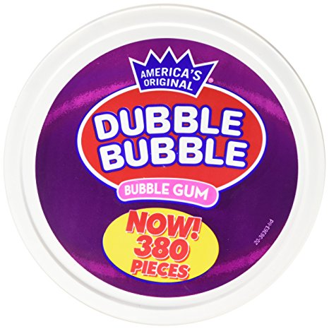 Dubble Bubble 380 Count Tub - Fruitastic Flavors, 3LBS 12.3 OZ (1.71 KG)