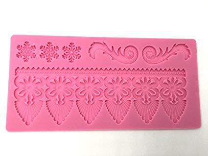 Large Baking Gum Psate Sugarcraft Flower Border Moulds Silicone Mat Fondant Decorating Tool Cake Lace Mold by MERRY BIRD