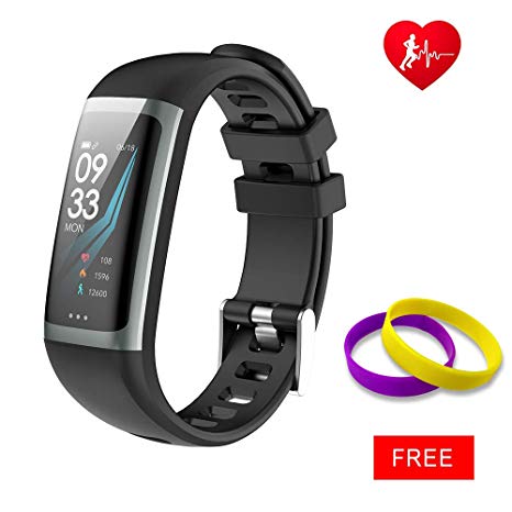 WELTEAYO Fitness Tracker, Activity Tracker Watch with Heart Rate Monitor, Color Screen Smart Bracelet with Sleep Monitor, IP67 Waterproof Smart Bracelet Android and iOS