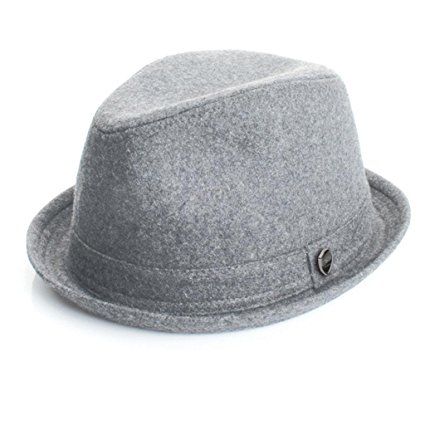 City Hunter Pamoa Pmt400 Wool Solid Roll Up Trilby Fedora
