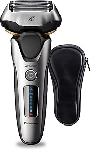 Panasonic ARC5 Electric Razor for Men with Pop-up Trimmer, Wet Dry 5-Blade Electric Shaver with Intelligent Shave Sensor and 16D Flexible Pivoting Head - ES-ALV6HS (Silver)