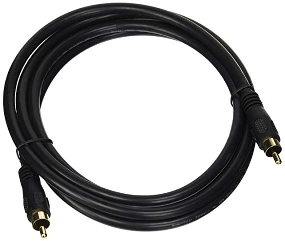 Monoprice 6ft Coaxial Audio/Video RCA Cable M/M RG59U 75ohm (for S/PDIF Digital Coax Subwoofer & Composite Video)