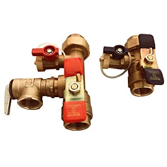 Watts 3/4-LFTWH-FT-HCN-RV Tankless Water Heater Service Valve Kit, with Pressure Relief Valve
