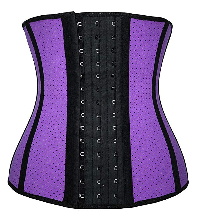 YIANNA Women's Underbust Latex Sport Girdle Waist Trainer Corsets Hourglass Body Shaper