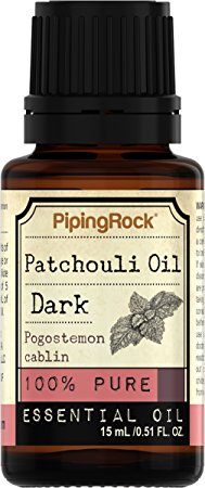 Piping Rock Patchouli Dark 100% Pure Essential Oil 1/2 oz (15 ml) Dropper Bottle Pogostemon Cablin