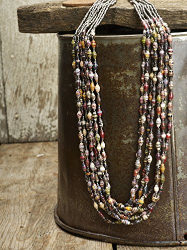 Fair Trade Elements Necklace - Earth- BeadforLife Paper Jewelry from Uganda