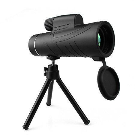 ARCHEER 10X42 Handheld Monocular Telescope with Tripod Low Night Vision Prism Telescope HD Spotting Scopes for Wildlife & Bird Watching, Climbing, Hunting
