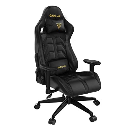 GAMDIAS Aphrodite MF1 L Gaming Chair with Adjustable Backrest up to 135 Degree Adjustable Seat Height, Conventional Tilt and 2D Adjustable Armrests - Black