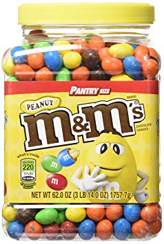 M&M'S Candies, Peanut Chocolate, 62 Ounce