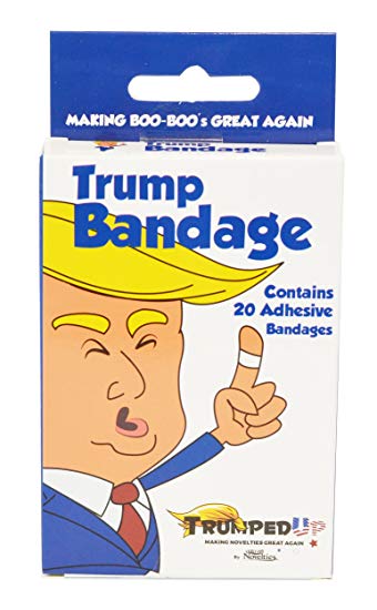 Fairly Odd Novelties Donald Trump Full Color Novelty Adhesive Bandages - Making Boo Boo's Great Again