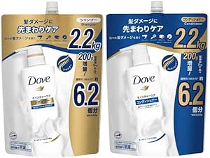 Dove(ダヴ) モイスチャーケア シャンプー&コンディショナー セット 詰替え用 超特大 2200g×2個セット