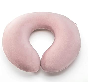 Aurelius Baby Travel Pillow,Infant Head and Neck Support Pillow for Car Seat,Stroller (Pink)