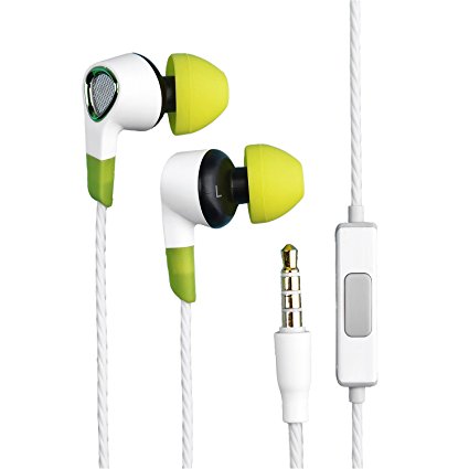 Earphones for ipod,OARIE Bass Headphoens In-ear Earbuds Headsets with Microphone and Remote(Peak Green)