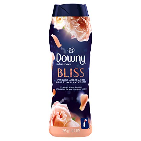 Downy Infusions in-Wash Scent Booster Beads, Bliss, Sparkling Amber & Rose, 10 Ounce, 4 Count