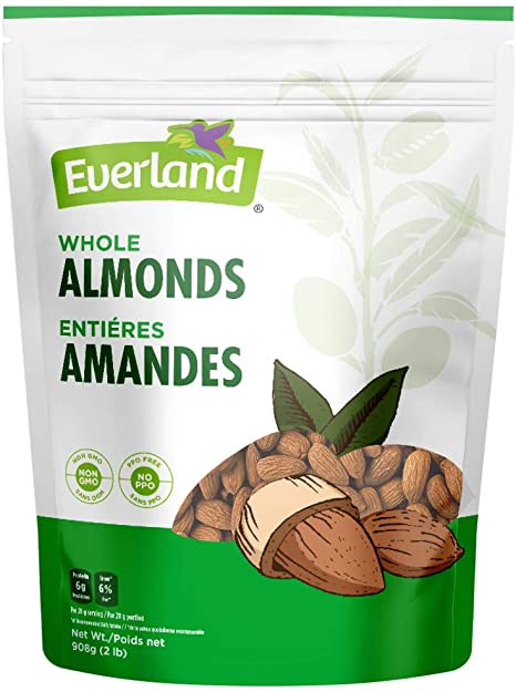 Everland Almonds Whole, 100-Percent Natural, 454gm