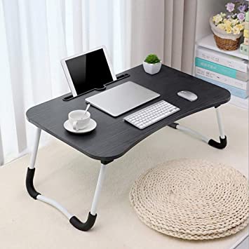 Laptop Bed Desk Table Tray Stand with Ipad,Portable Computer Tray for Bed, Foldable Bed Desk for Laptop and Writing in Sofa Couch Floor