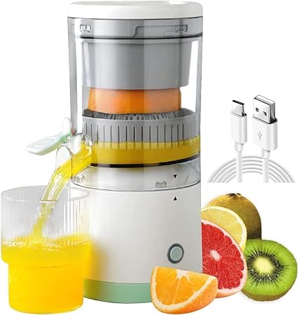 Electric-Juicer-Orange-Squeezer-Citrus-Press-Lemons-Portable-UsB-Charging-Electric-Juicer-Wireless-Fruit-Juicer-High-JuiceR-Yield-Direct-for-Kitchen-Body-Spray-Rash-Cream- (Multicolor)