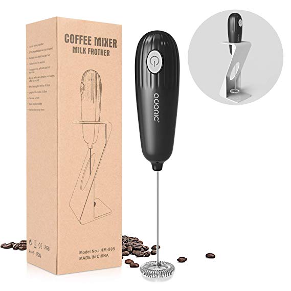 Milk Frother Handheld, Milk Frother Electric Automatic Foam Maker Cappuccino Machine with Stand for Lattes, Cappuccino, Hot Chocolate - Perfect Gift for Coffee Lovers