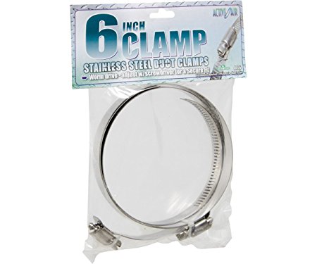 Active Air Stainless Steel Duct Clamps, 6" (Pack of 2)