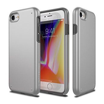 iPhone 8 Case, Patchworks [Chroma Series] Hybrid Soft Inner TPU Hard Matte Finish PC Back Cover Military Grade Drop Tested Dual Layer Case for iPhone 8 / iPhone 7 - Silver