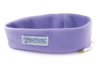 AcousticSheep SleepPhones Classic Sleep Headphones (Lavender, Medium - One Size Fits Most)
