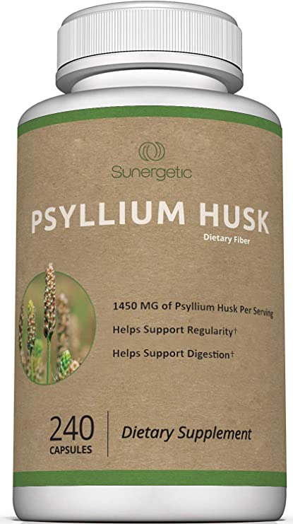 Premium Psyllium Husk Capsules - 725mg of Psyllium Husk per Capsule - Powerful Psyllium Husk Fiber Supplement Helps Support Digestion, Intestinal Health & Regularity – 240 Psyllium Husk Fiber Capsules