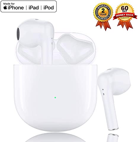 Wireless Earbuds Headphones Bluetooth 5.0 Ear buds with Mic Smart Noise Reduction (Fast Charging Case) Pop-Up Auto Pairing Headphones Earbuds iPhone/Android Wireless Earphone