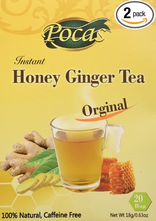 (40 Bags) Pocas Instant Ginger Honey Tea 18g/0.63oz