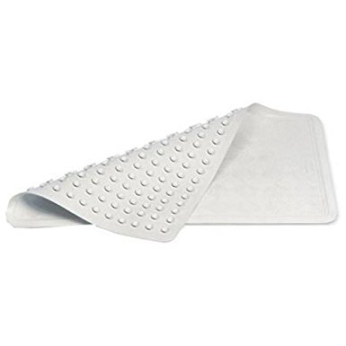 Rubbermaid Commercial Safti-Grip Bath Mat, Medium, White (FG703504WHT)